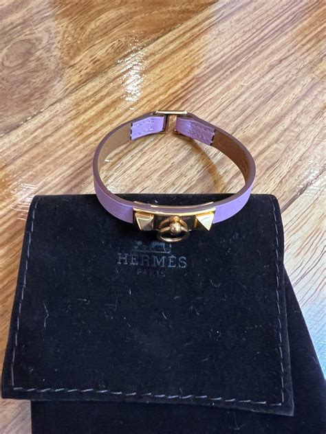 hermes goliath bracelet mauve sylvestre|HERMES Chevre Chamkila Mini Rivale Bracelet T2 Mauve .